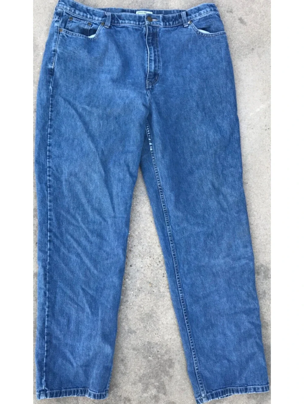 Eddie Bauer Womens 20 Tall Regula Blue Denim High Rise Jeans Medium Wash